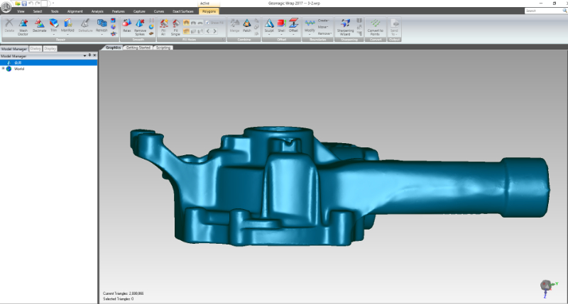 3D scan data in Geomagic Wrap