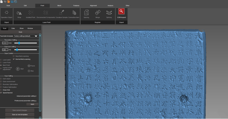 Import 3D scanned data to GOM Inspect