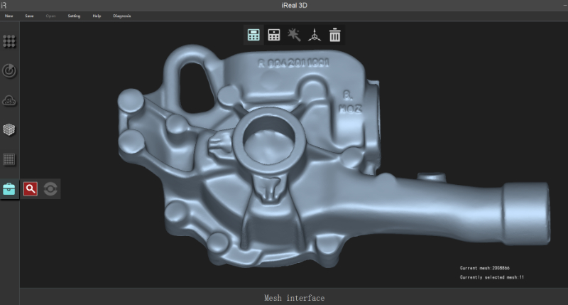 3D scan data in iReal 3D scanning software