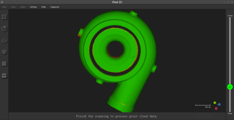 3D scan data of the volute