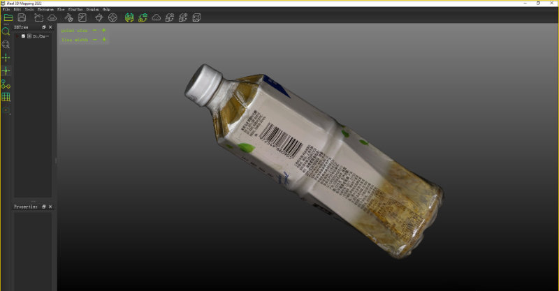 3d tea drink bottle-side - iReal 3D Mapping Software