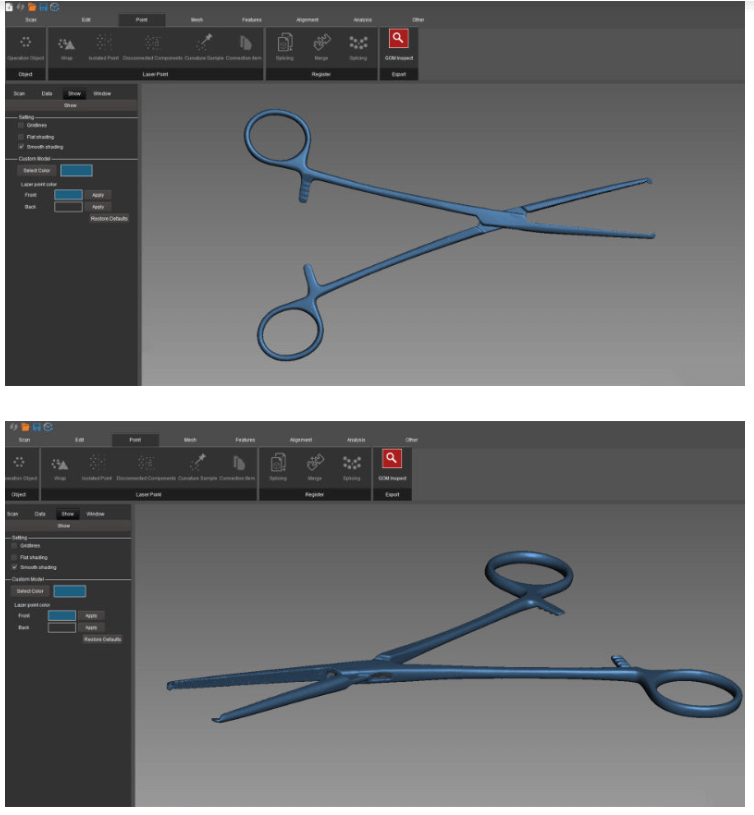 3D scanned data of surgical scissor