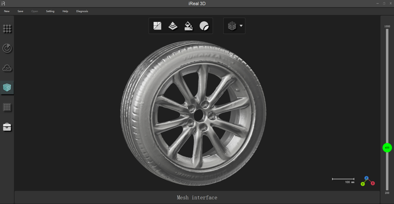 3d scanned data of car tyre