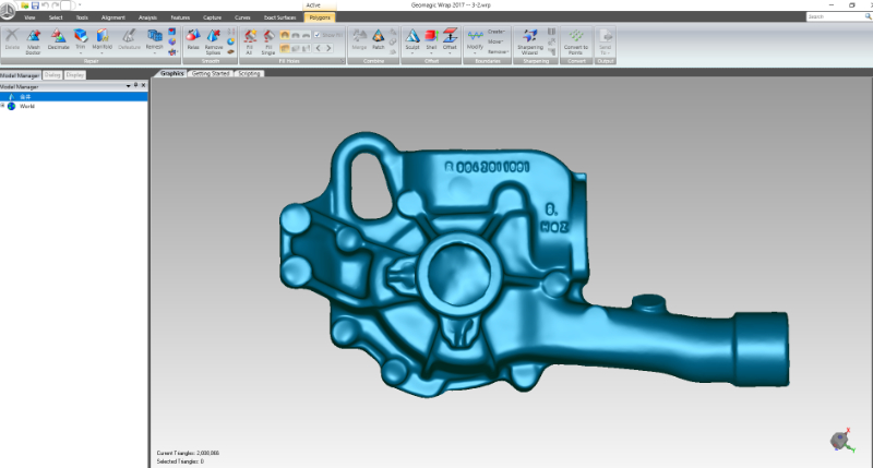 3D scan data in Geomagic Wrap