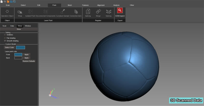 3d data of football