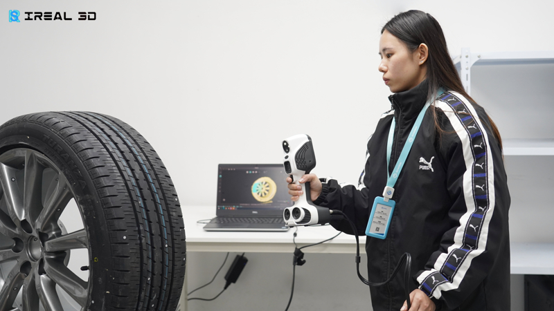 ireal 3d scanning car tire