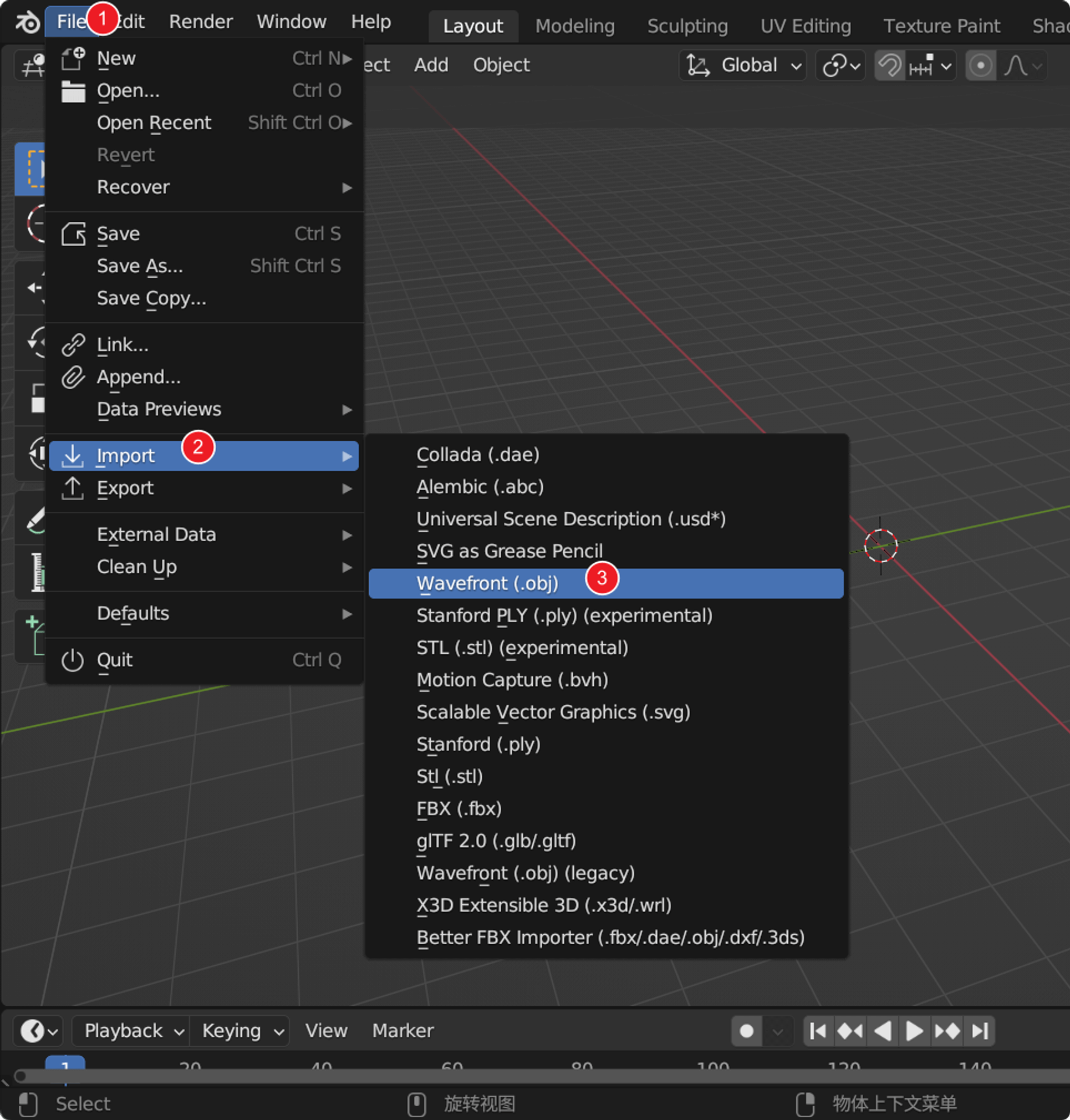 Importing Models into Blender-b