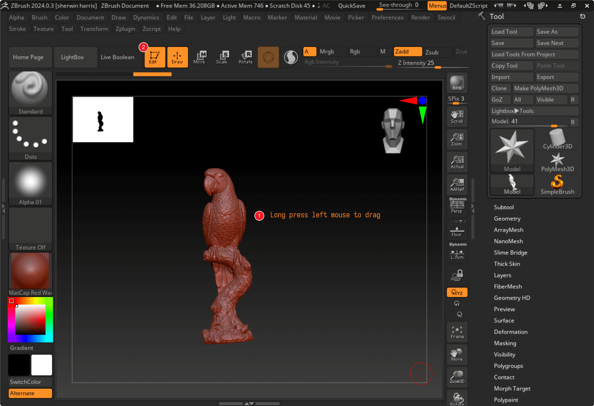 Importing Models into ZBrush-b