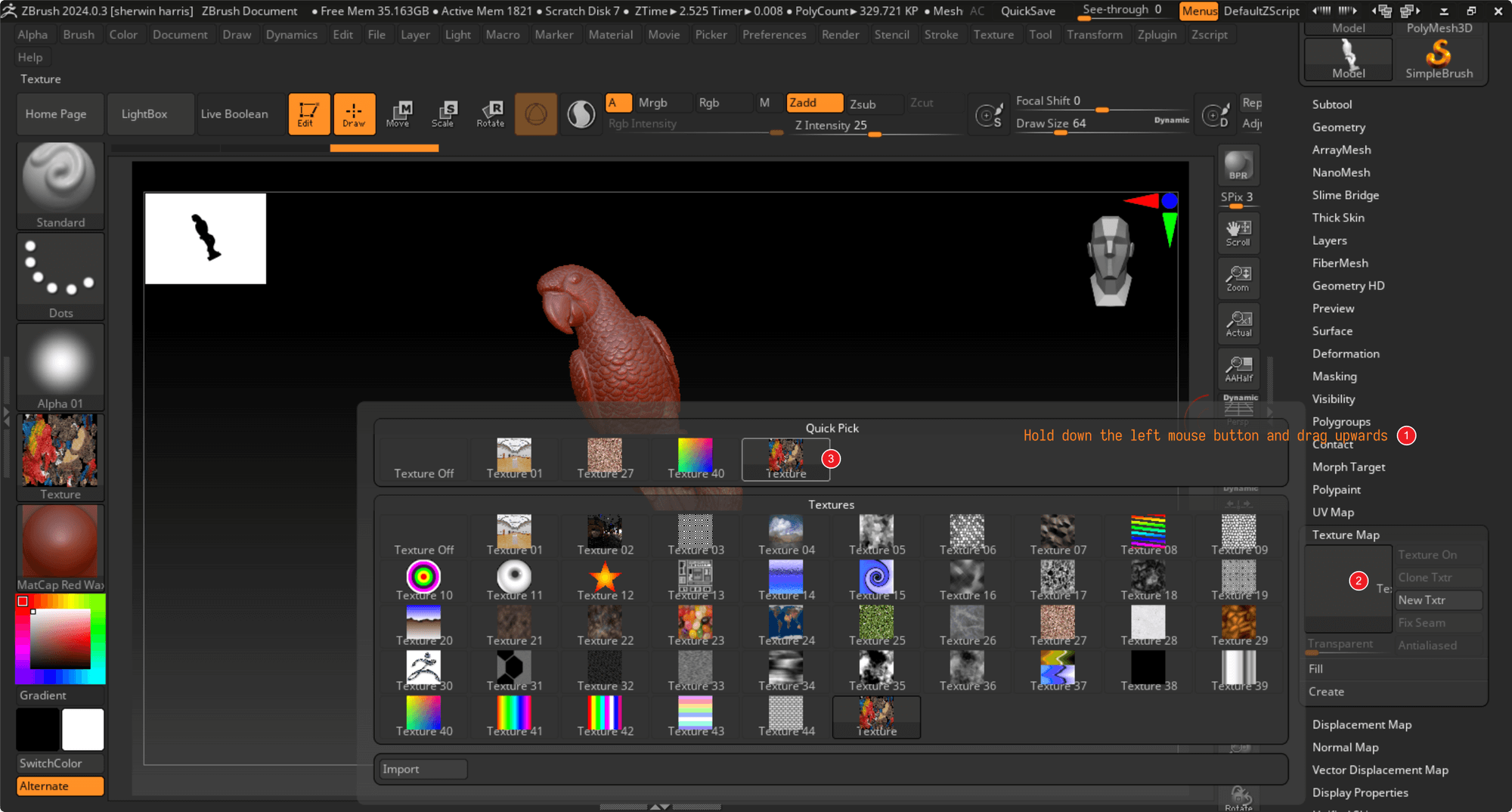 Importing Models into ZBrush-f