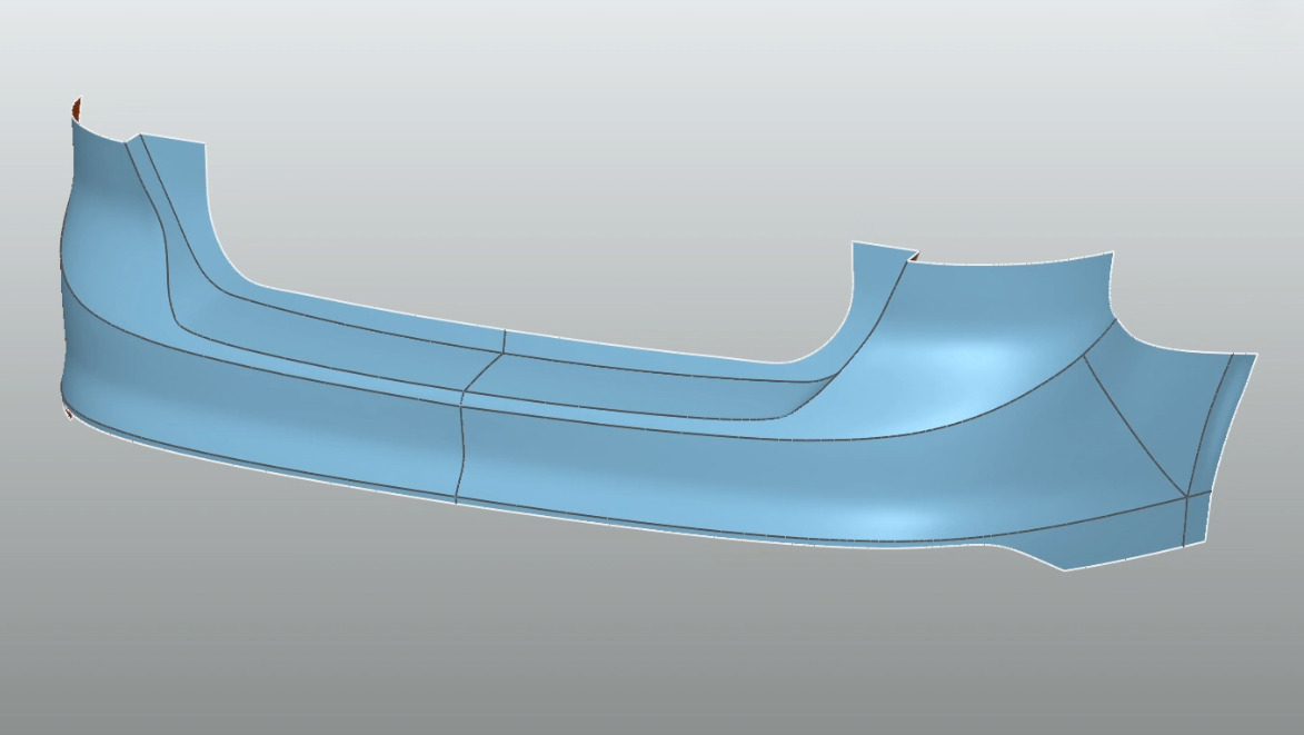 CAD Data of the Car Bumper