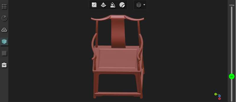 3D scanning data of mahogany chair