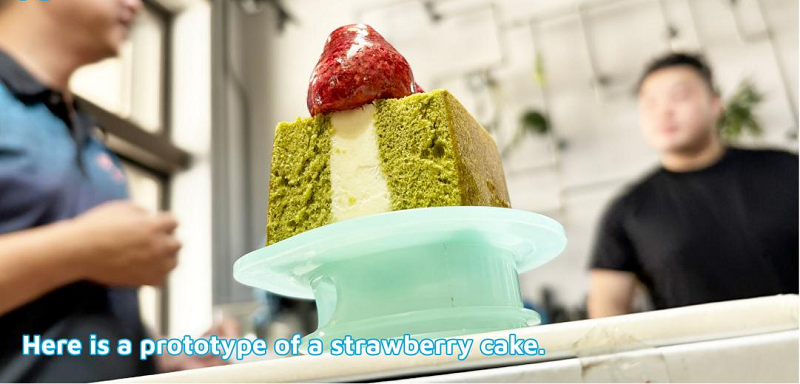 here is a prototype of a strawberry cake