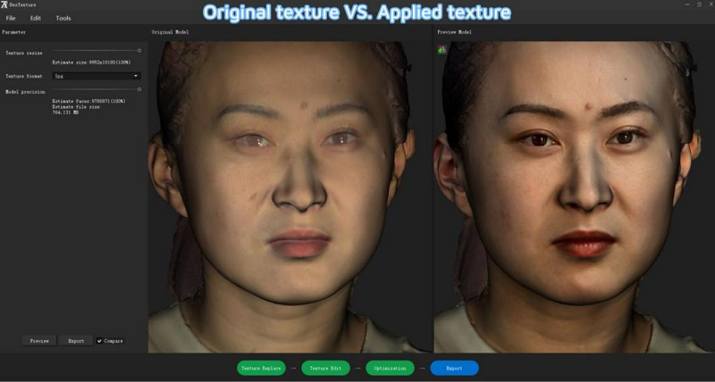 original texture vs applied texture