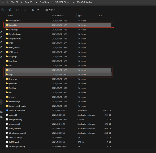 How to Obtain Log or Crash Files for 3DeVOK Studio
